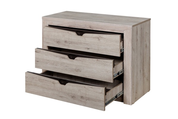 Комод с 3 ящиками "Соренто" спальня Дуб бонифаций Комод с 3 ящиками "Соренто" спальня Дуб бонифаций