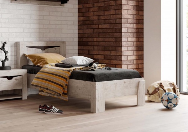 Кровать 900 "Соренто" спальня Дуб бонифаций Кровать 900 "Соренто" спальня Дуб бонифаций