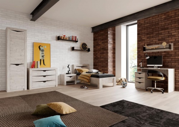 Кровать 900 "Соренто" спальня Дуб бонифаций Кровать 900 "Соренто" спальня Дуб бонифаций